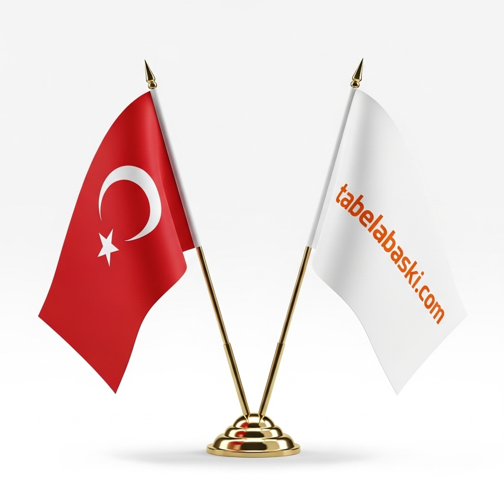 2'li Masa Üzeri Masa Türk Bayrağı - Esenyurt tabela baskı ürünü